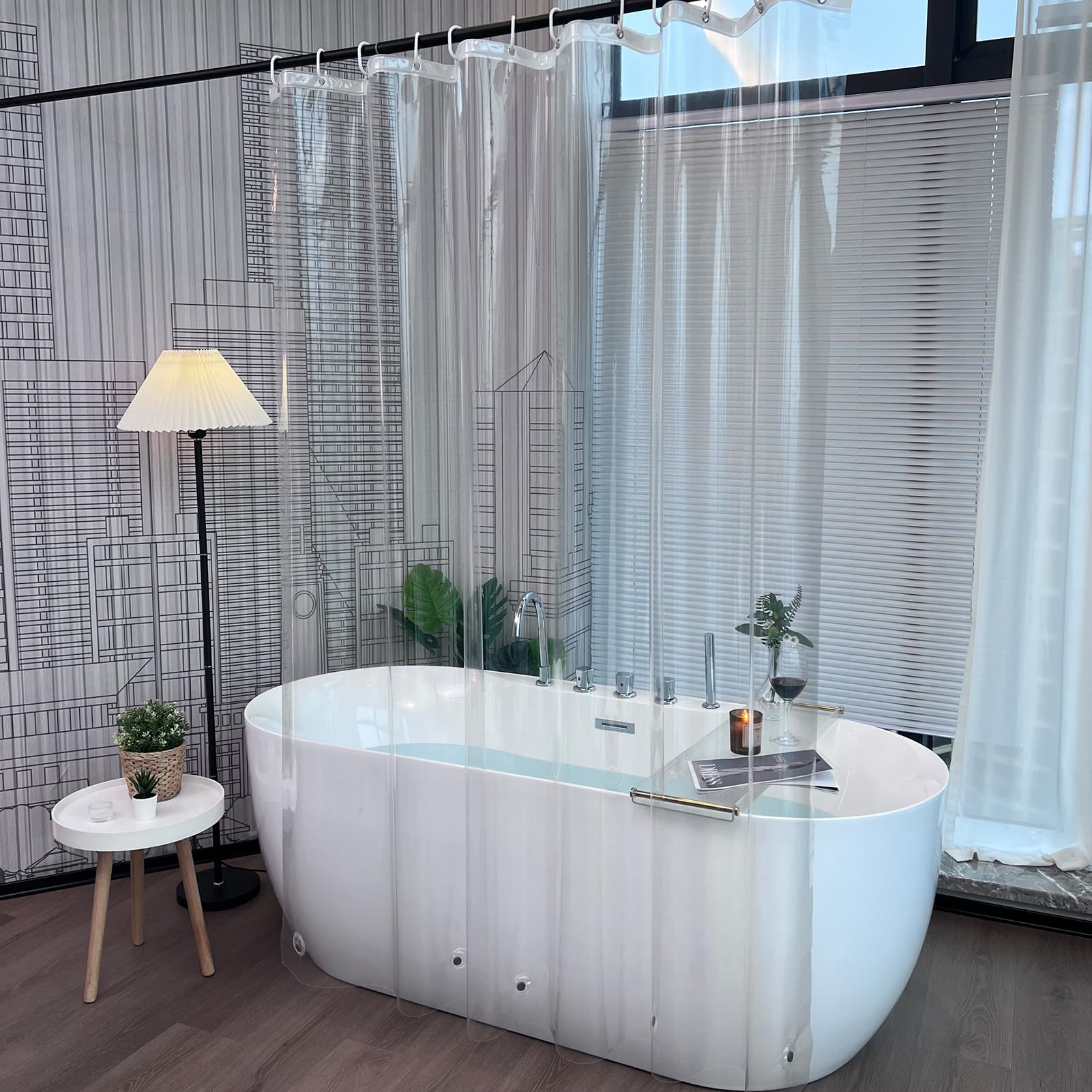 Shower Curtain Liner - 투명 플라스틱 샤워 커튼 곰팡이 방지
