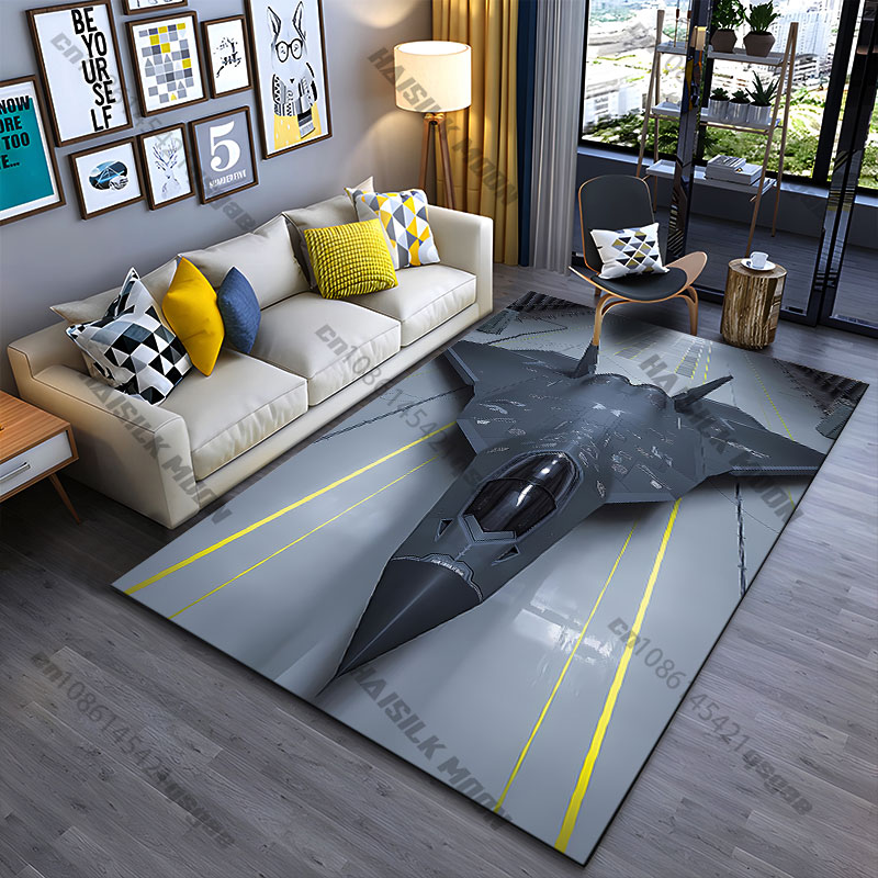 Jet Home Bathroom Mats - 첨단 스텔스 전투기 카펫 요가 거실