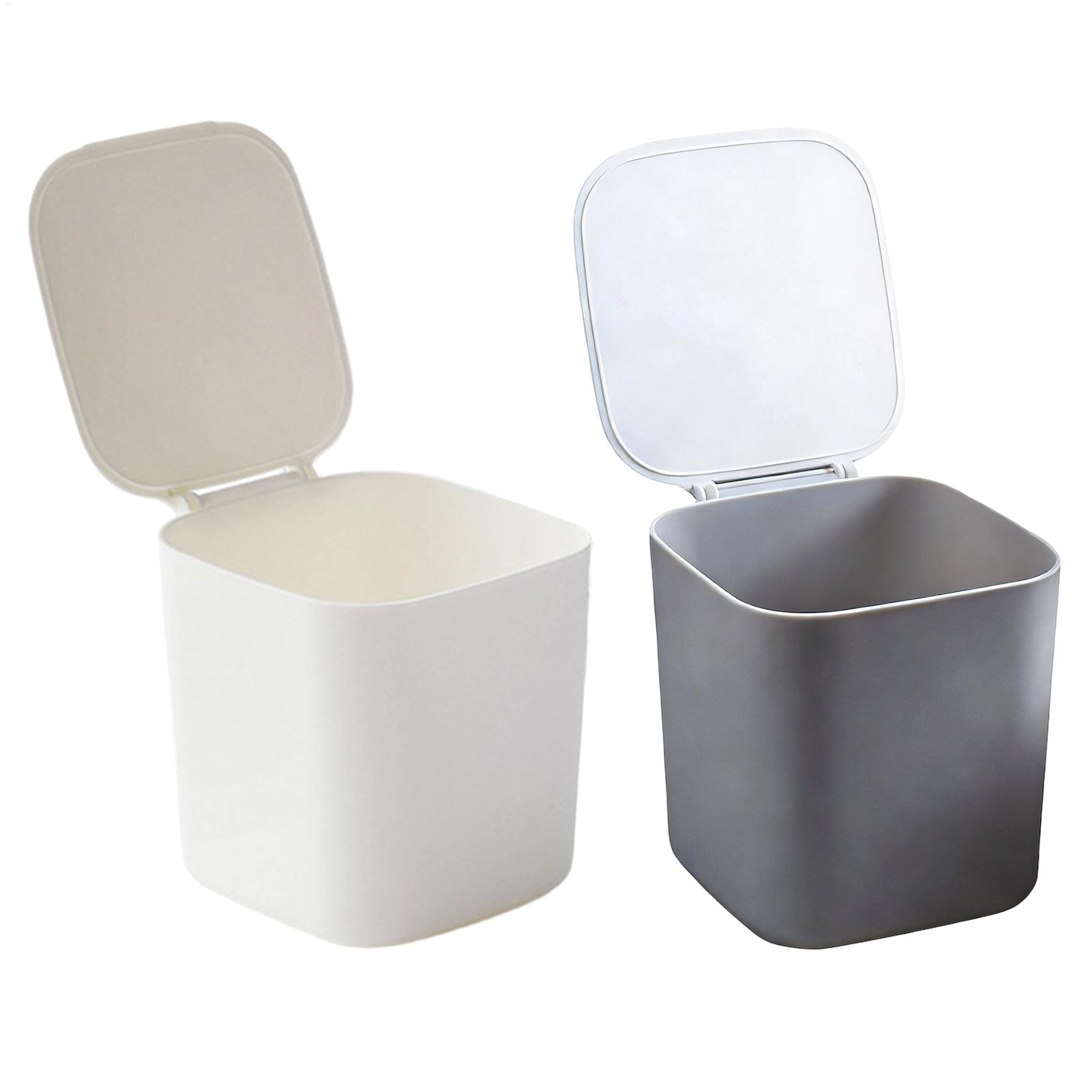 Home Bathroom Trash Can - 뚜껑이 있는 미니 쓰레기통, 사무실 책상,