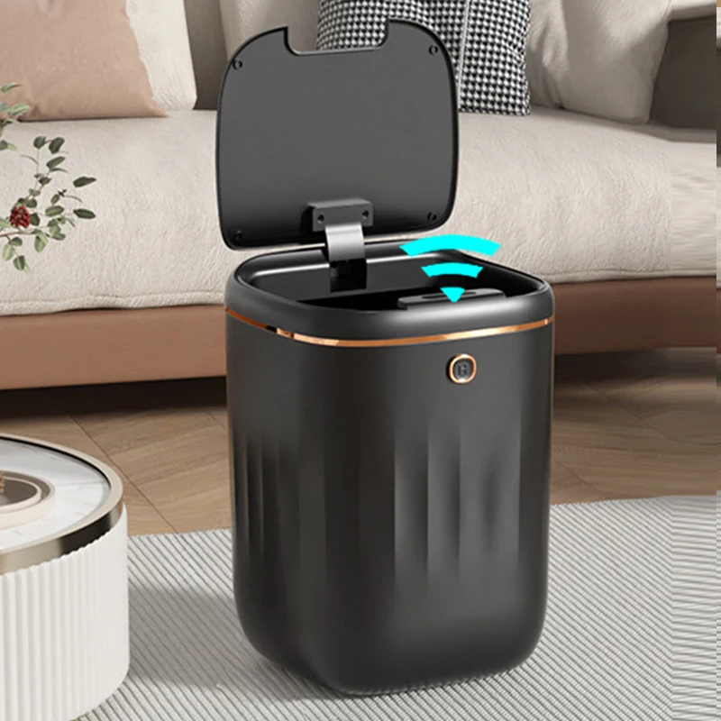 Home Bathroom Trash Can - 주방용 충전식 터치리스 쓰레기통, 스마트 센서