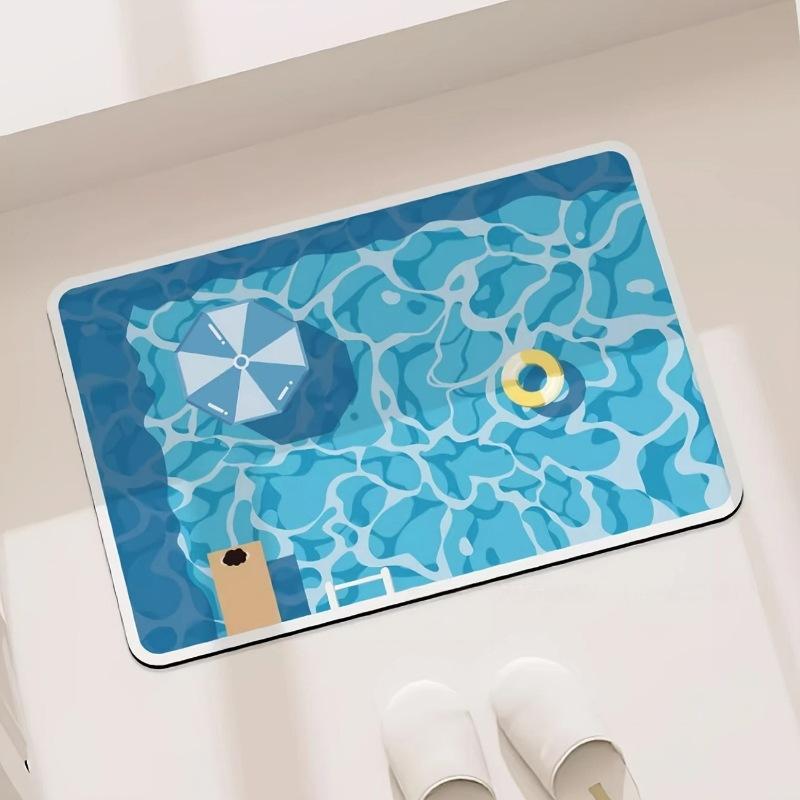 Jet Home Bathroom Mats - 고무 욕실 미끄럼 방지 바닥 매트