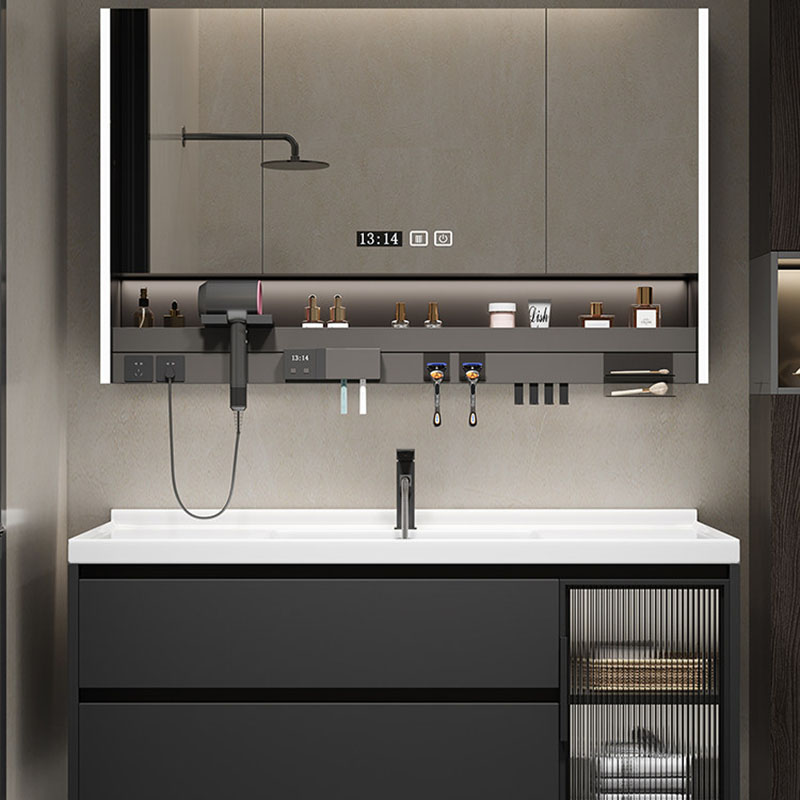 Home Bathroom Partition Wall - 럭셔리 거울 욕실 캐비닛 액세서리 선반