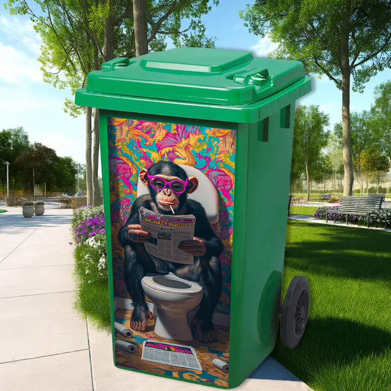 Home Bathroom Trash Can - 1개의 재미있는 타르시어 쓰레기통 스티커 -