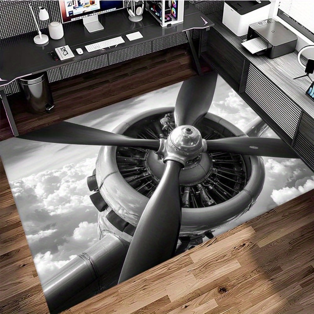 Jet Home Bathroom Mats - 항공에서 영감을 받은 제트 엔진 프로펠러