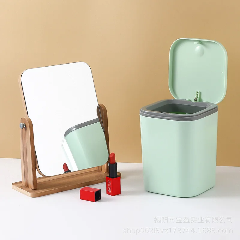 플라스틱 프레스 탑 뚜껑 쓰레기통, 가정 거실 사무실  - Home Bathroom Trash Can 리뷰 및 가격