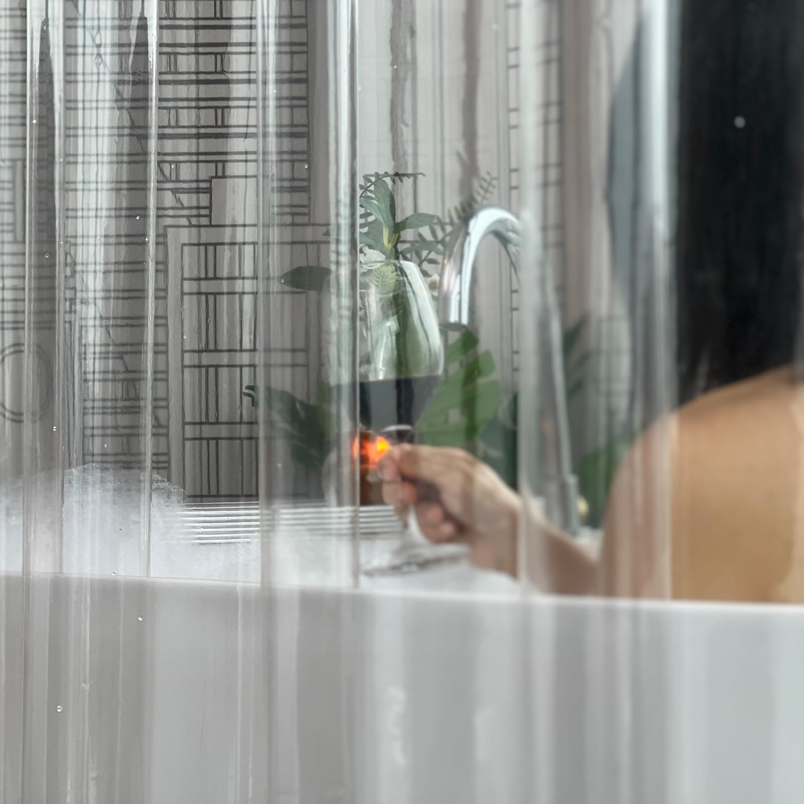 투명 플라스틱 샤워 커튼 곰팡이 방지 방습 투명 방수  - Shower Curtain Liner 리뷰 및 가격
