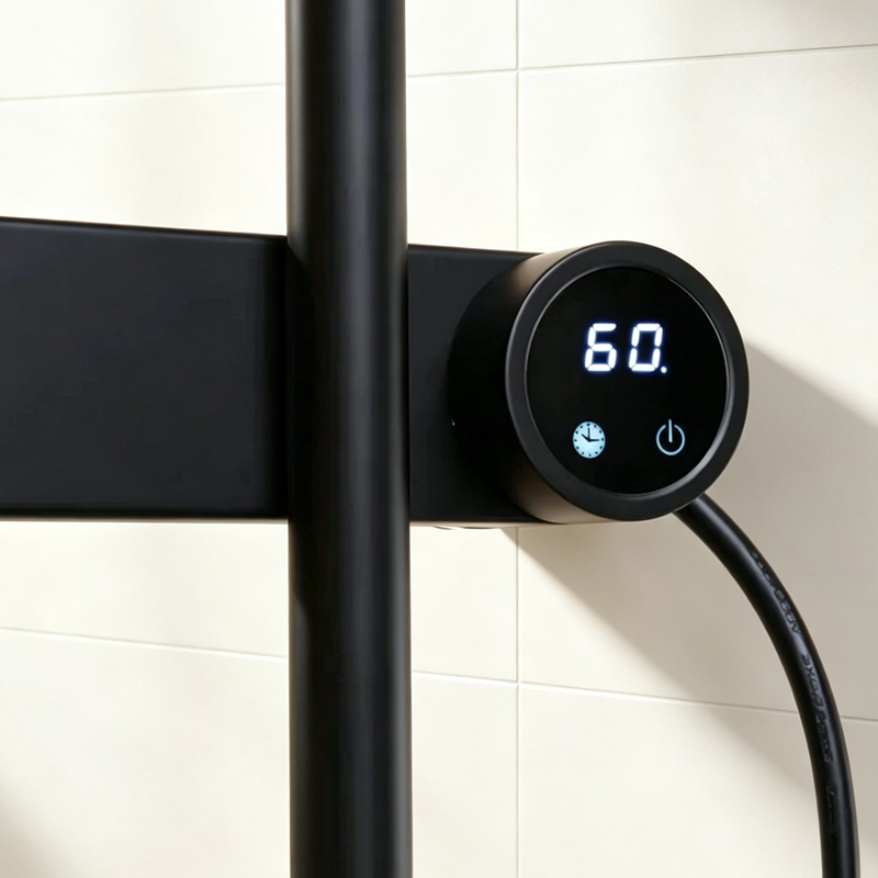 브러시드 골드 수직형 전기 타월 랙, 온도 및 시간 조 - Towel Warmer Electric 리뷰 및 가격