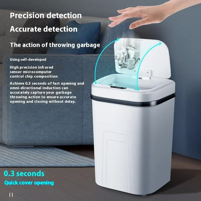 15L 스마트 쓰레기통 자동 센서 쓰레기통 터치리스 빈 - Home Bathroom Trash Can 리뷰 및 가격