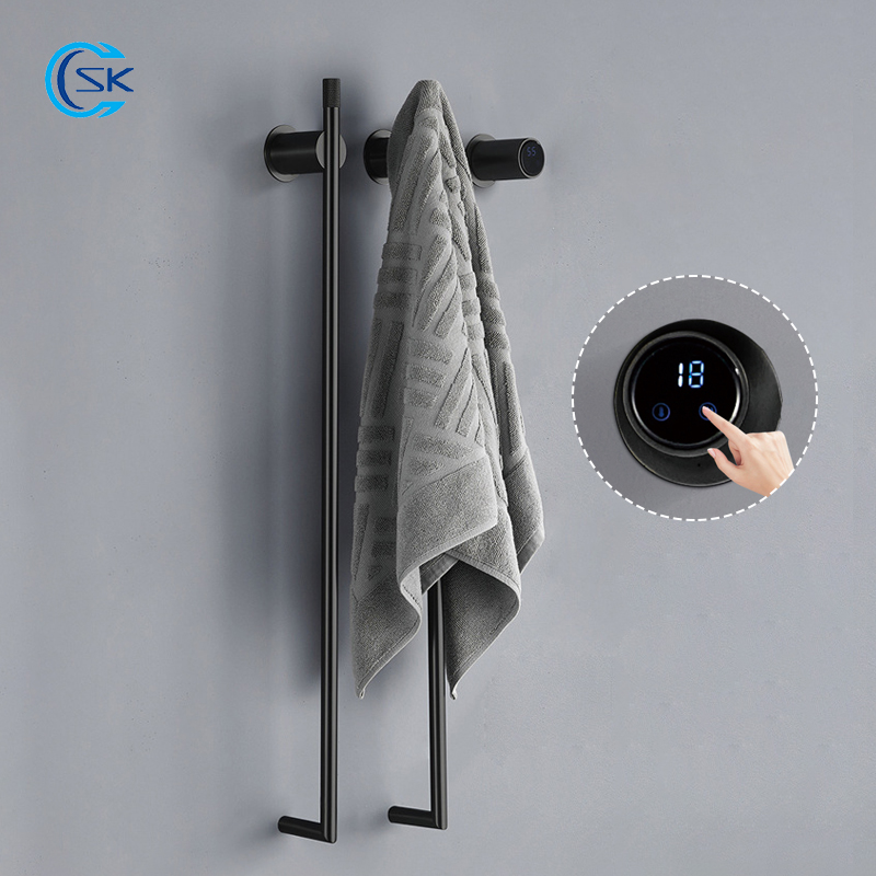 스마트 터치 컨트롤 온열 목욕 타월 레일, 욕실 블랙  - Towel Warmer Electric 리뷰 및 가격