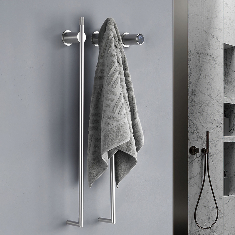스마트 터치 컨트롤 온열 목욕 타월 레일, 욕실 블랙  - Towel Warmer Electric 리뷰 및 가격