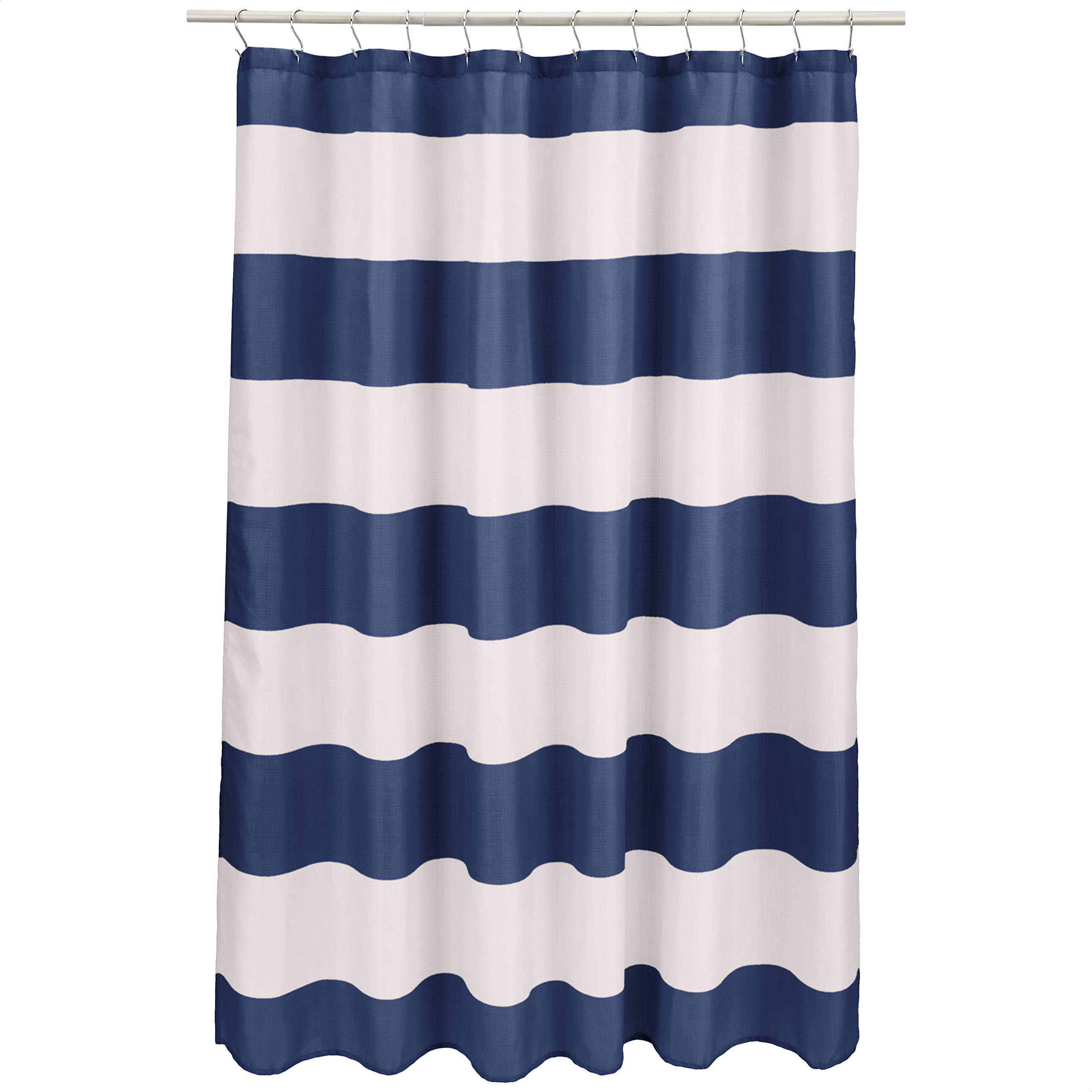 해군 파란색 샤워 커튼 줄무늬 파란색과 흰색 샤워 커튼 - Shower Curtain Liner 리뷰 및 가격