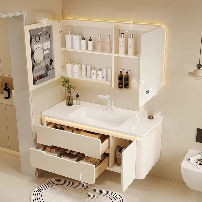 모던 서랍장 욕실 캐비닛 페이퍼 화이트 럭셔리 파티션  - Home Bathroom Partition Wall 리뷰 및 가격